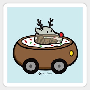 Reindeer Donut Car Sticker